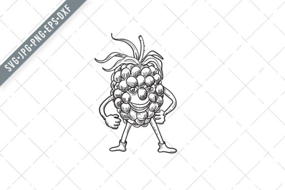 Bringing Joy to Design: The Cartoon Happy Blackberry Fruit Standing Illustration