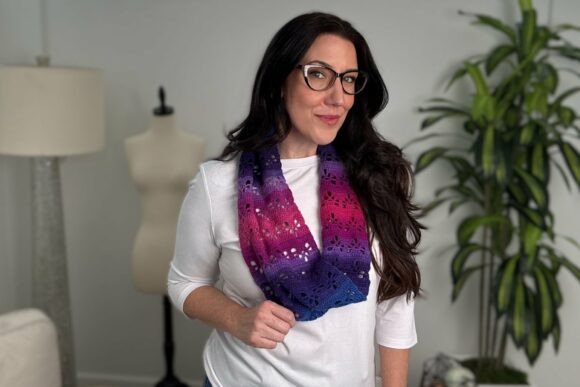 Heart Lace Infinity Scarf