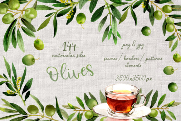 Unlock Creative Possibilities with the Branches of Olive Tree Watercolor Set