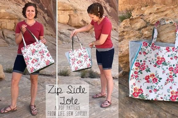 Zip Side Tote Bag Pattern: Two Looks, One Bag, Endless Possibilities